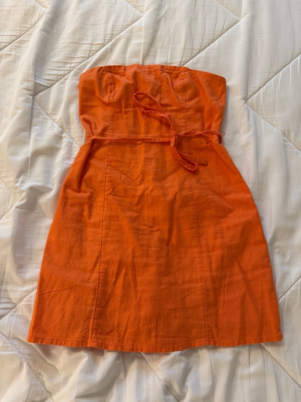 Abercrombie & Fitch Strapless Orange Sundress